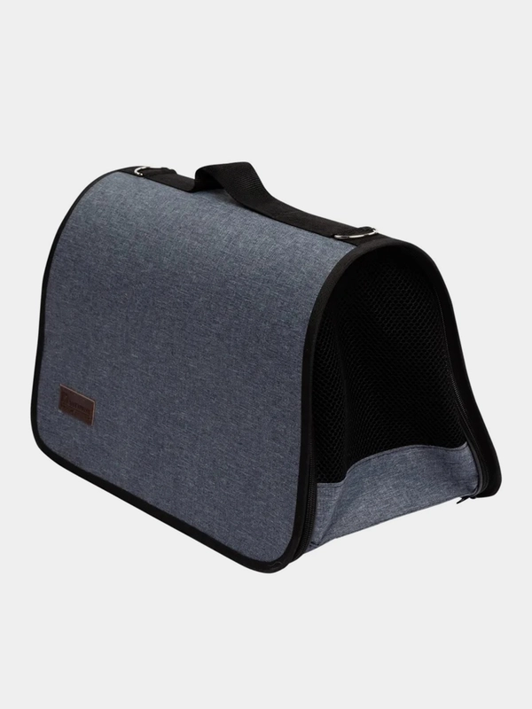 Переноска для кошек и собак Зоогурман Trendy, серая, 44х25х28 см
