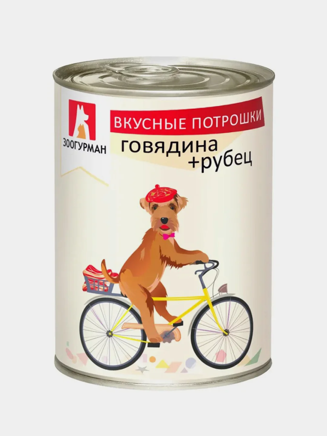 Влажный корм для собак Зоогурман "Вкусные потрошки", Говядина+рубец, 350г