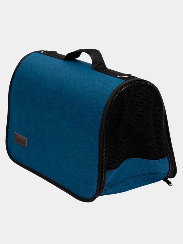 Переноска для кошек и собак Зоогурман Trendy, 44*25*28, синяя