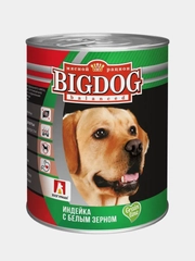 Влажный корм для собак BIG DOG Индейка с белым зерном, 850г