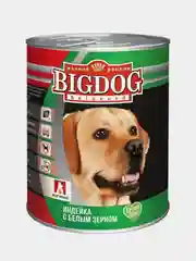 Влажный корм для собак BIG DOG Индейка с белым зерном, 850г