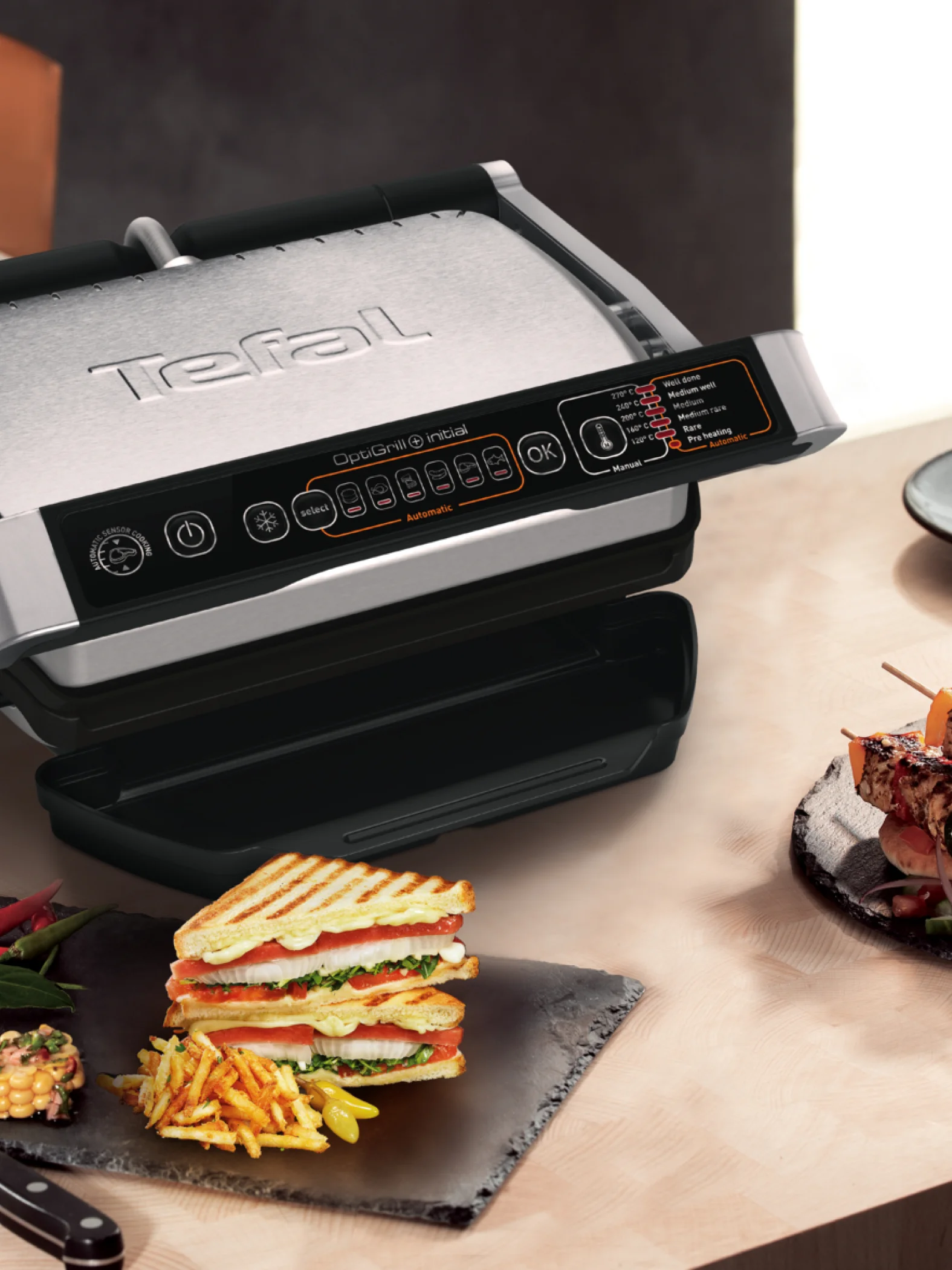 Умный электрогриль Tefal Optigrill+ Initial GC706D34