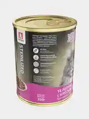 Влажный корм для кошек BIG CAT Sterilized Кусочки в желе, телятина с кроликом, 350 г