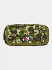 Пенал школьный Brauberg, 1 отделение, органайзер, мягкий, Military, зеленый, 21х5х9 см