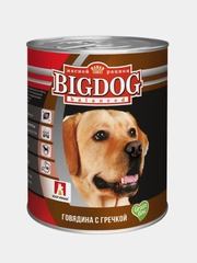 Влажный корм для собак "BIG DOG" Говядина с гречкой, 850 г