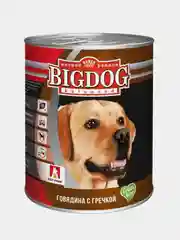 Влажный корм для собак "BIG DOG" Говядина с гречкой, 850 г