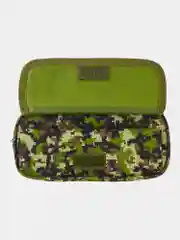 Пенал школьный Brauberg, 1 отделение, органайзер, мягкий, Military, зеленый, 21х5х9 см