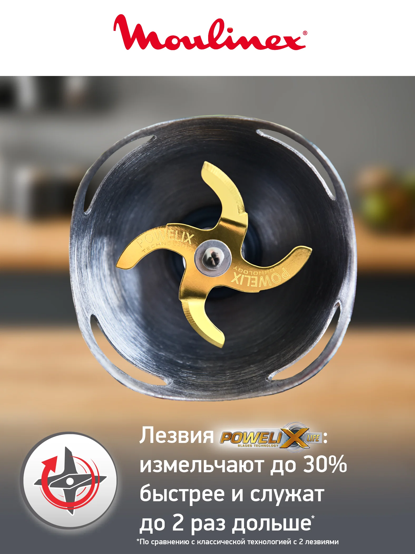 Погружной блендер 4 в 1 Moulinex InfinyForce Pro DD95HD10
