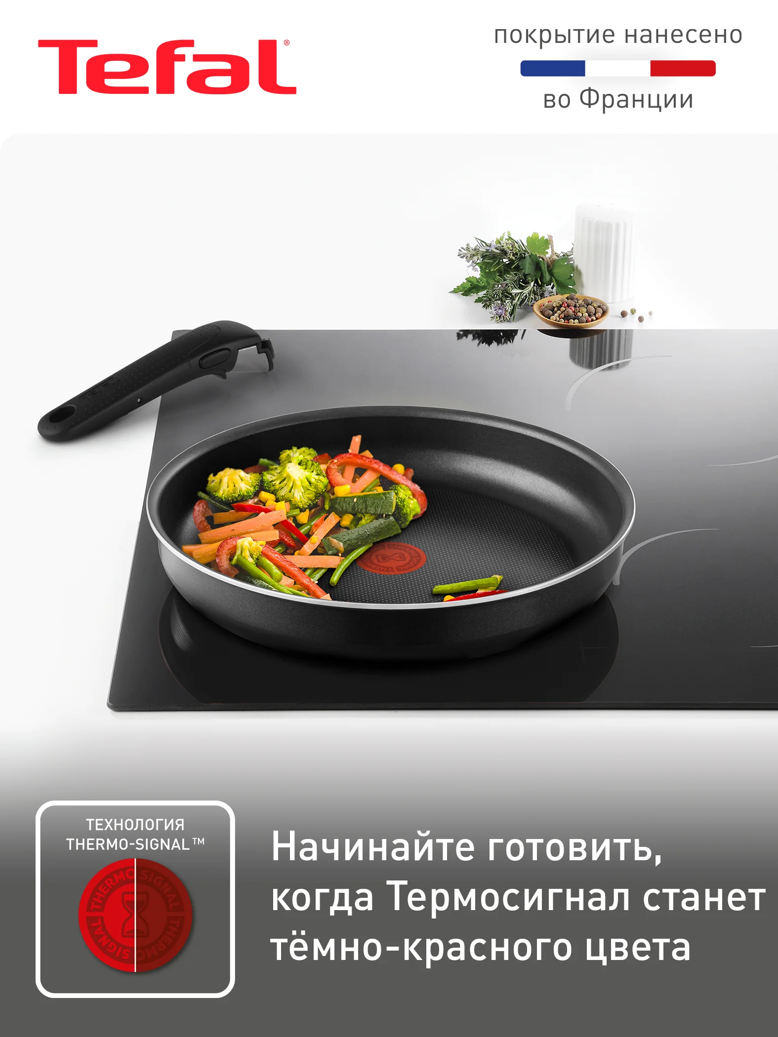 Набор посуды со съемной ручкой Tefal Ingenio Black 04238830, 3 предмета