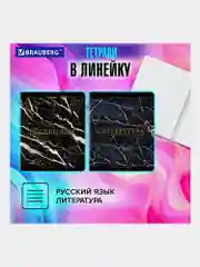 Тетради предметные школьные, в клетку / линейку Комплект 12 Предметов, Marble, 48 л.