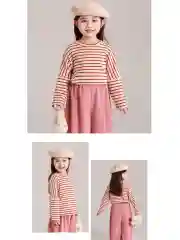 Бордовый лонгслив детский, в полоску, для девочки и мальчика, кофта детская, свитшот