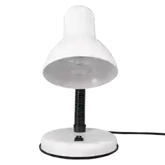 Белый настольный светильник Е27 GLANZEN DL-0001-40-R-white с основанием белый / настольная лампа