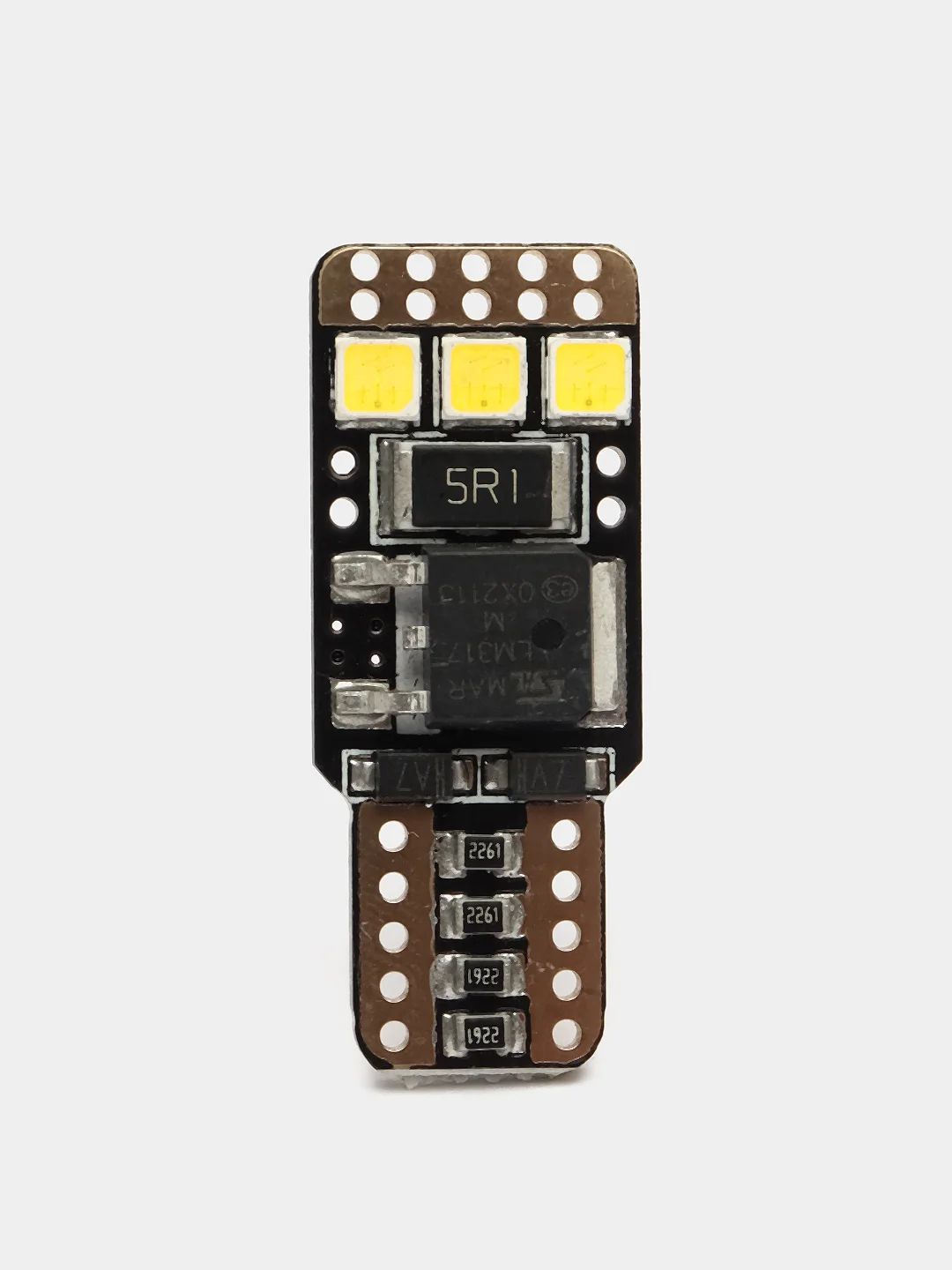 Светодиодные габаритные LED лампы, 2 шт/уп, 12-24V, W5W T10, белый свет