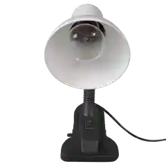 Белый настольный светильник Е27 GLANZEN DL-0001-40-C-white с основанием белый / настольная лампа