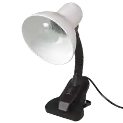 Белый настольный светильник Е27 GLANZEN DL-0001-40-C-white с основанием белый / настольная лампа