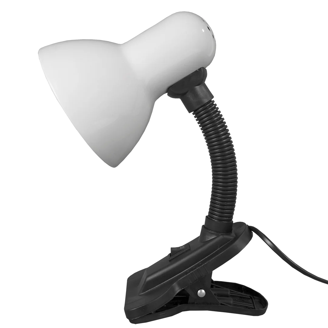 Белый настольный светильник Е27 GLANZEN DL-0001-40-C-white с основанием белый / настольная лампа