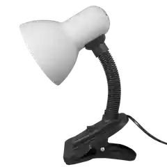 Белый настольный светильник Е27 GLANZEN DL-0001-40-C-white с основанием белый / настольная лампа
