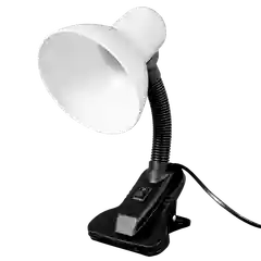 Белый настольный светильник Е27 GLANZEN DL-0001-40-C-white с основанием белый / настольная лампа