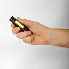 Черный светодиодный ручной аккумуляторный с 3 режимами USB фонарь GLANZEN UFL-0300-519B