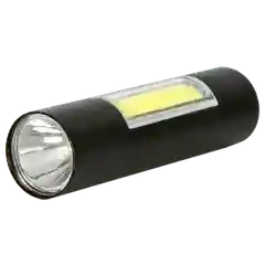 Черный светодиодный ручной аккумуляторный с 3 режимами USB фонарь GLANZEN UFL-0300-519B