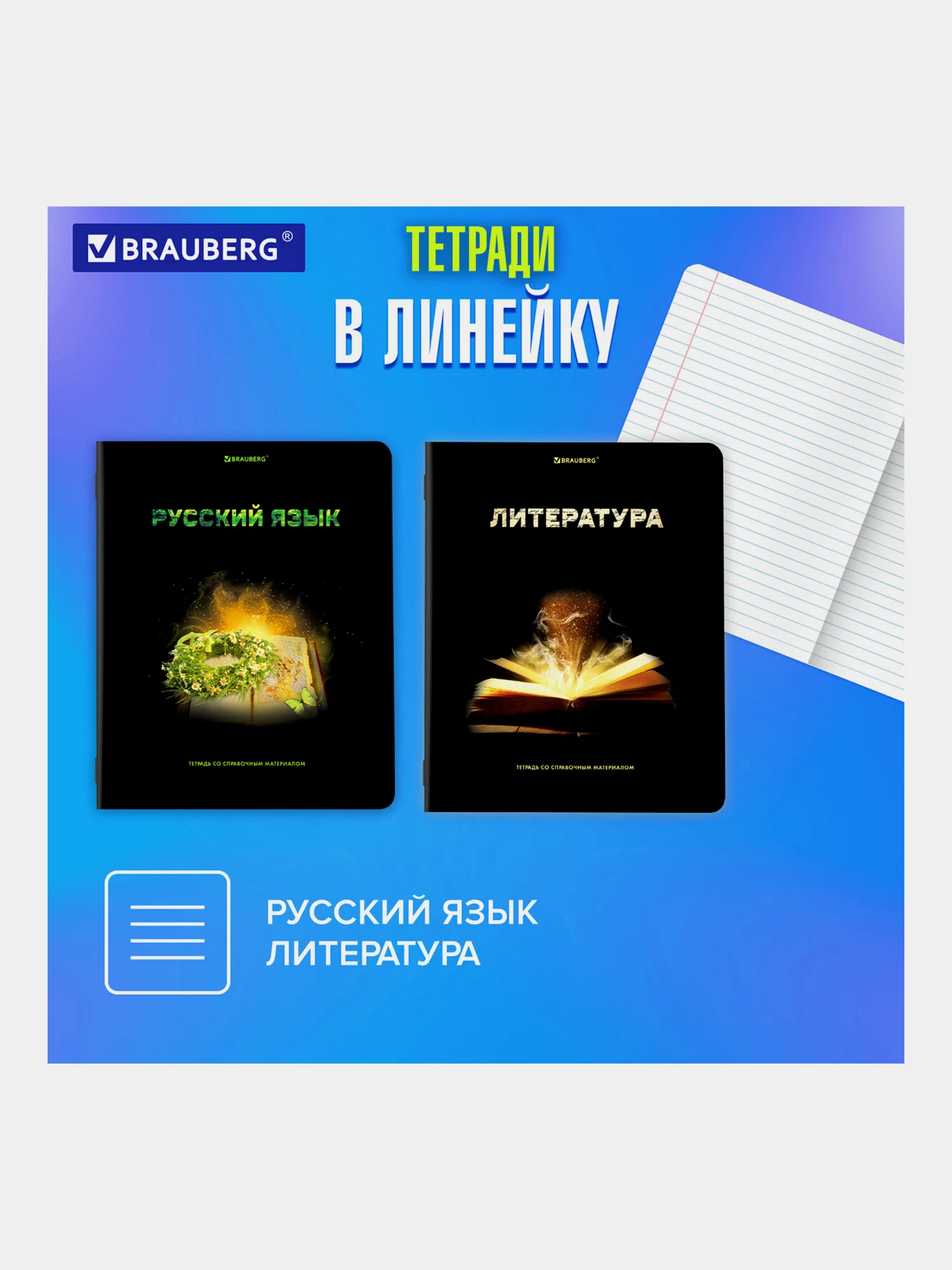 Тетради предметные школьные, в клетку / линейку, Комплект 12 Предметов, Shade, 48л
