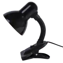 Черный настольный светильник Е27 GLANZEN DL-0001-40-C-black с основанием белый / настольная лампа
