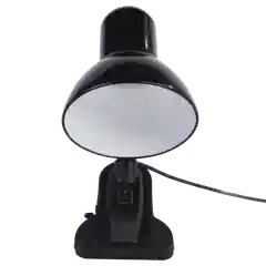Черный настольный светильник Е27 GLANZEN DL-0001-40-C-black с основанием белый / настольная лампа