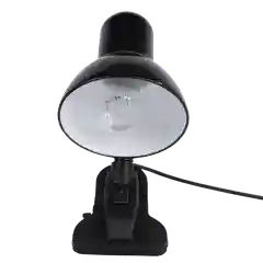 Черный настольный светильник Е27 GLANZEN DL-0001-40-C-black с основанием белый / настольная лампа