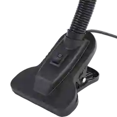 Черный настольный светильник Е27 GLANZEN DL-0001-40-C-black с основанием белый / настольная лампа
