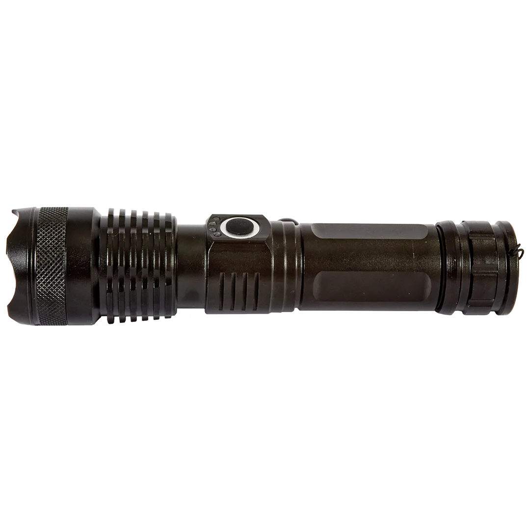 Черный светодиодный аккумуляторный с 5 режимами USB фонарь GLANZEN UFL-1700-X80P50