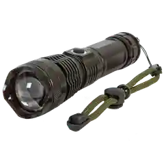 Черный светодиодный аккумуляторный с 5 режимами USB фонарь GLANZEN UFL-1700-X80P50
