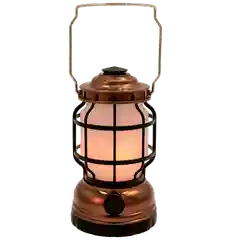 Бронзовый декоративный кемпинговый аккумуляторный USB ретро фонарь GLANZEN CFL-0200-2021HC 2 режима