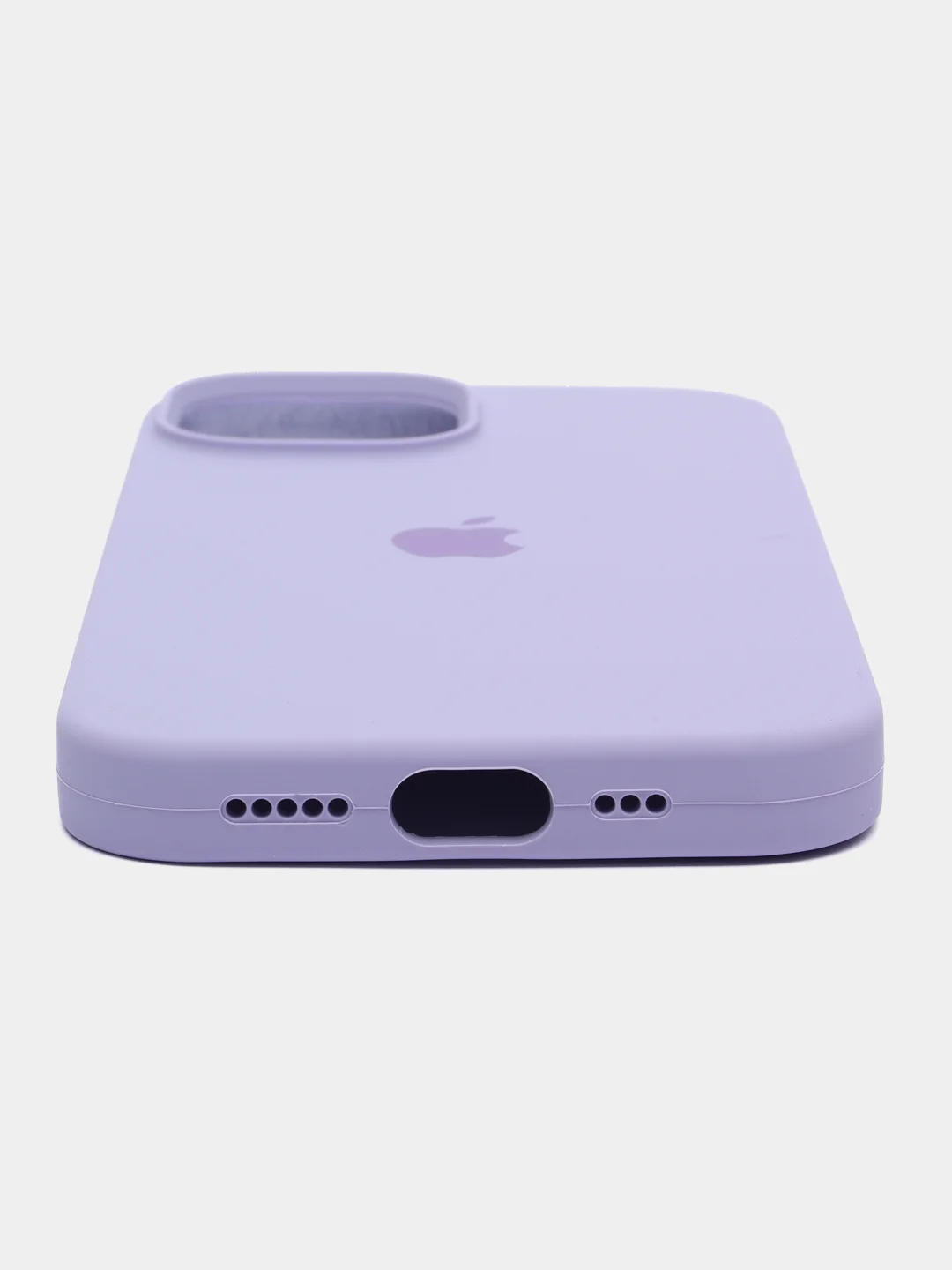 Лавандовый чехол силиконовый Silicone Case iPhone 15 / 15 Plus / 15 Pro / 15 Pro Max, закрытый низ