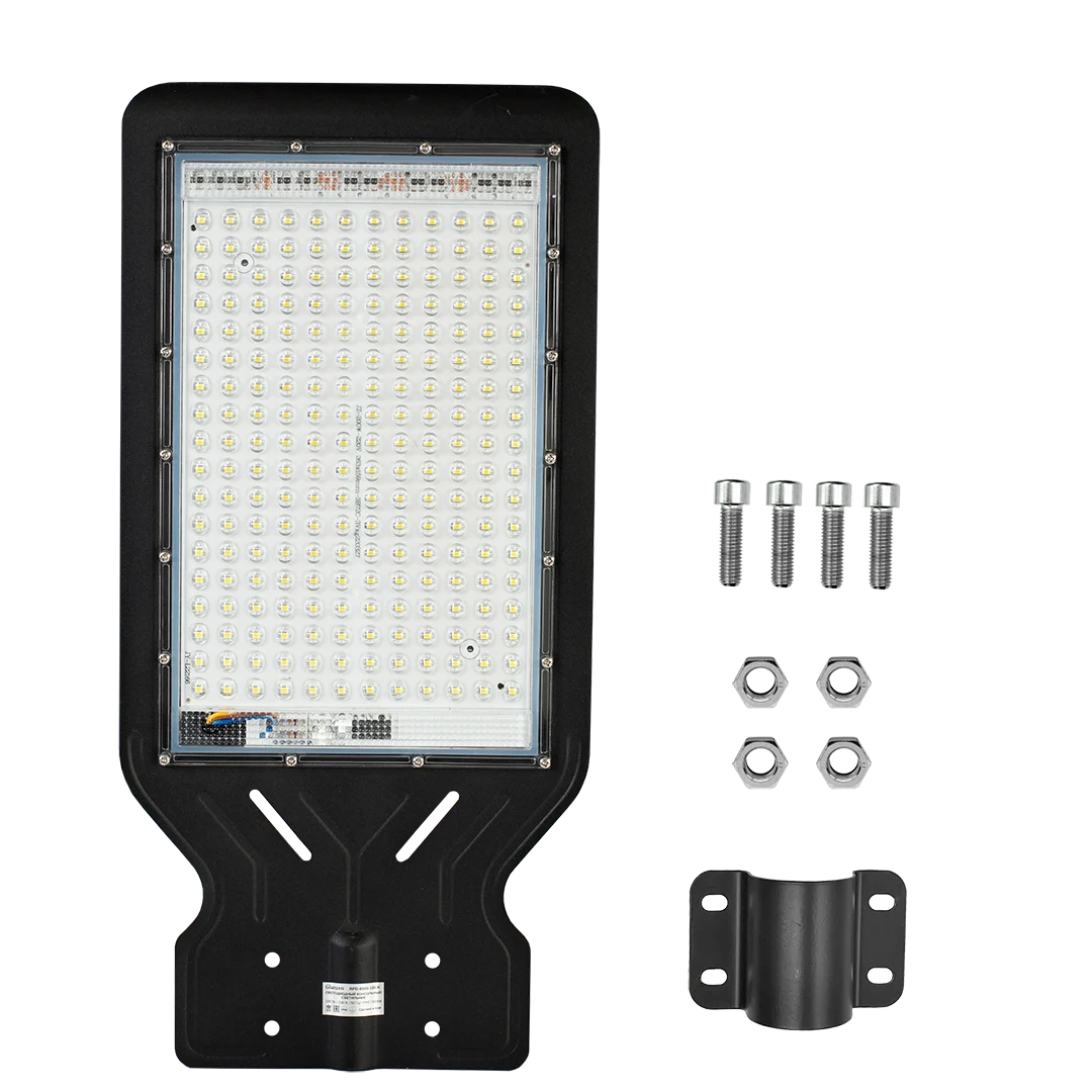 Черный светодиодный уличный консольный светильник GLANZEN 100 Вт IP65 RPD-6500-100-k
