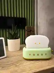 Зеленый светодиодный диммируемый детский ночник тостер GLANZEN RPD-0001-toaster-green