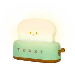 Зеленый светодиодный диммируемый детский ночник тостер GLANZEN RPD-0001-toaster-green