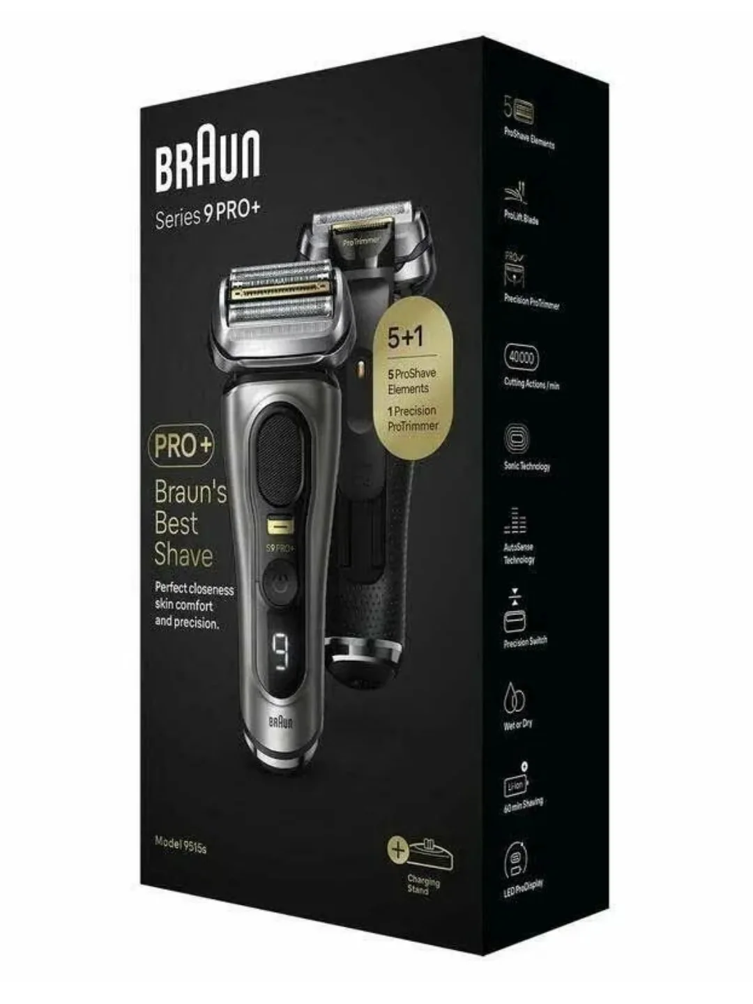 Электрическая бритва Braun Series 9 Pro+ 9515s Grey, сеточная