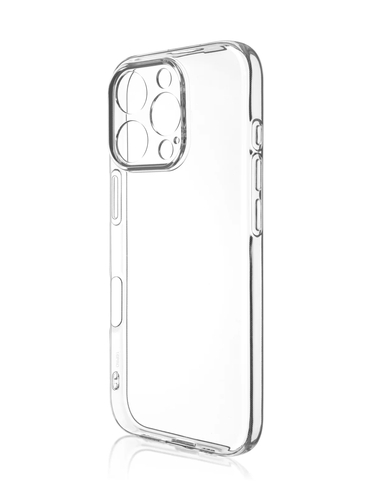 Прозрачный чехол для iPhone 16, Pro, Max, Plus силиконовый BROSCORP прозрачный с защитой камер