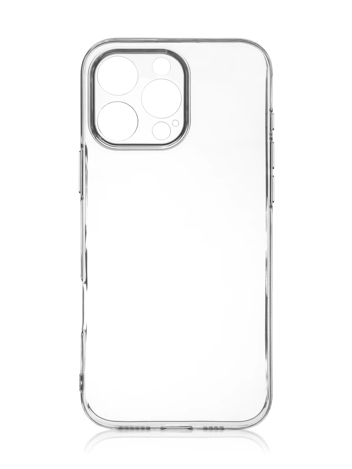 Прозрачный чехол для iPhone 16, Pro, Max, Plus силиконовый BROSCORP прозрачный с защитой камер