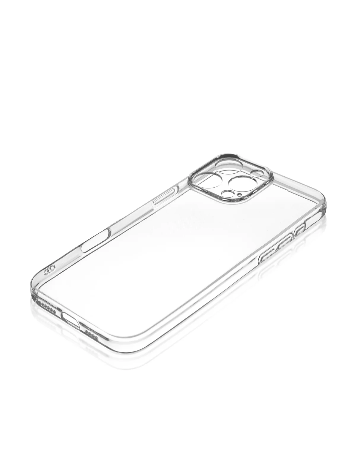 Прозрачный чехол для iPhone 16, Pro, Max, Plus силиконовый BROSCORP прозрачный с защитой камер