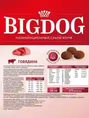 Полнорационный сухой корм Big Dog, говядина, 5 кг