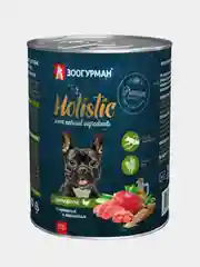 Влажный корм для собак Зоогурман "Holistic", цыплёнок с горошком и шпинатом, 350 г