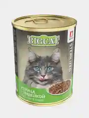 Влажный корм для кошек BIG CAT Sterilized Кусочки в желе, курица с индейкой, 350 г