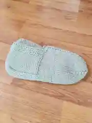 Мятный шерстяные следки ручной вязки