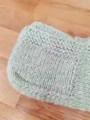 Мятный шерстяные следки ручной вязки
