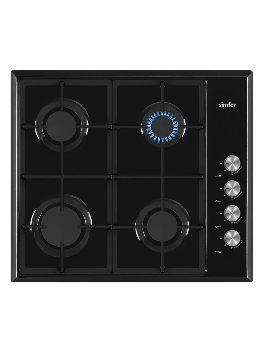 Черный газовая варочная поверхность Simfer H60Q40B412 H60Q40M412 H60Q40W412 авторозжиг