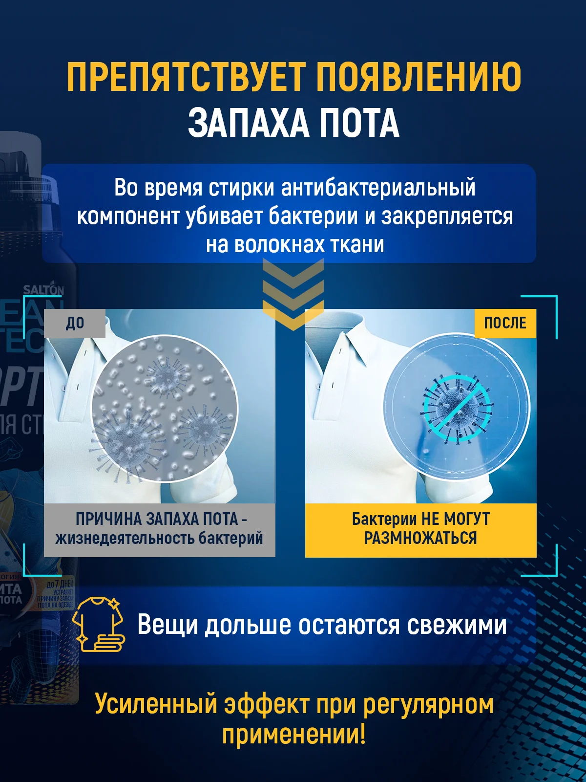 Гель для стирки спортивной одежды антибактериальный 500 мл