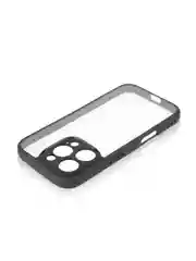 Прозрачный чехол для iPhone 16 Pro пластиковый с силиконом ROSCO противоударный, с защитой камер