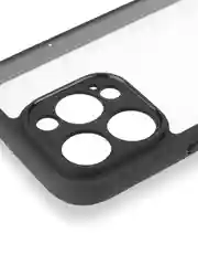 Прозрачный чехол для iPhone 16 Pro пластиковый с силиконом ROSCO противоударный, с защитой камер