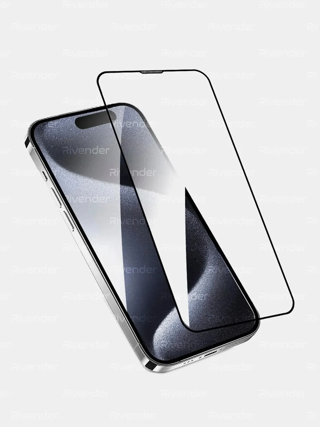 Черный защитное стекло 9D для iPhone 16 (Айфон 16)